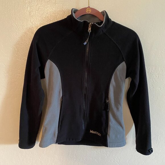 Marmot Women’s Fleece Jacket – Black & Gray Zip-Up (M) - Picture 1 of 10